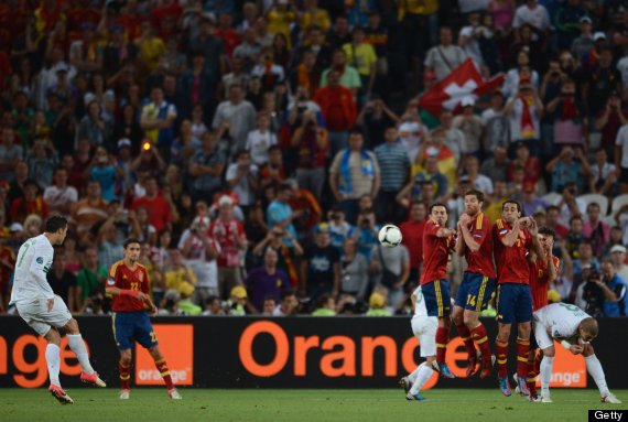 ronaldo falta barrera