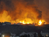 Homes in flames near Colorado Springs