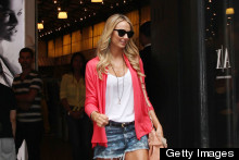 George Clooney's Girlfriend Stacy Keibler Flaunts Perfect Pins In Tiny Denim Shorts