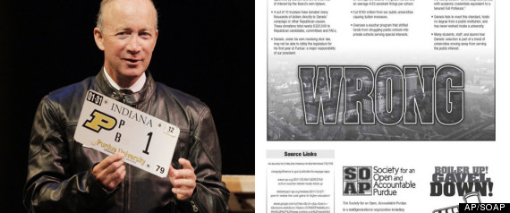 Mitch Daniels Protest Flyer