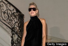 Sharon Stone's Couture Style: Plunging LBD vs Velvet Maxi