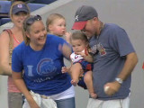 Braves fan with baby