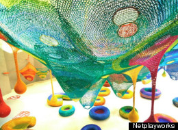 Attention Getter: Playgrounds Crocheted Together With Nylon