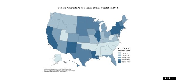 PHOTOS: Most And Least Catholic States In America