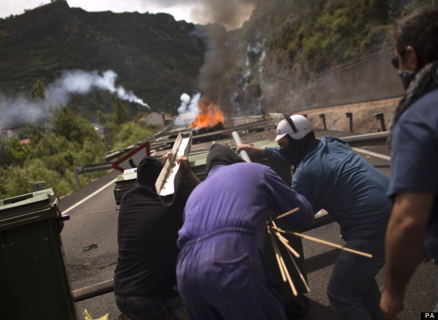 spanish miners strike