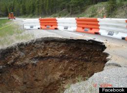 Large Sinkhole on The Growing  Sinkhole  That Opened Up Along Us 24   Photo Via Cdot