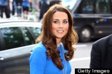 Duchess Kate Visits The National Portrait Gallery In Bright Blue Stella McCartney