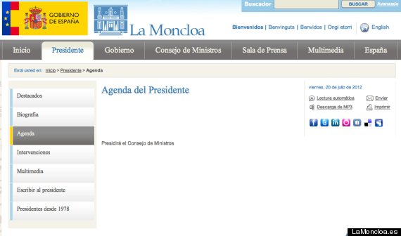 moncloa rajoy agenda