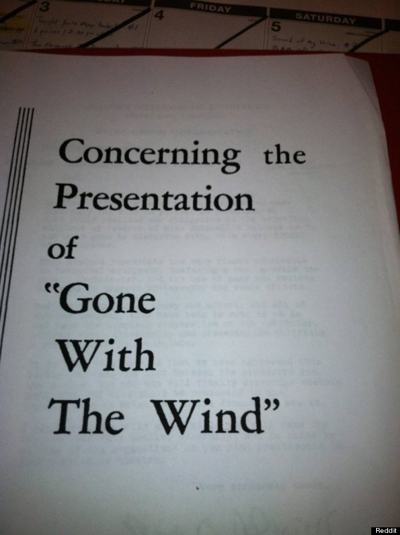 gone with the wind projection instructions