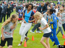 Obama And Beckham Get Into Olympic Spirit With Kids
