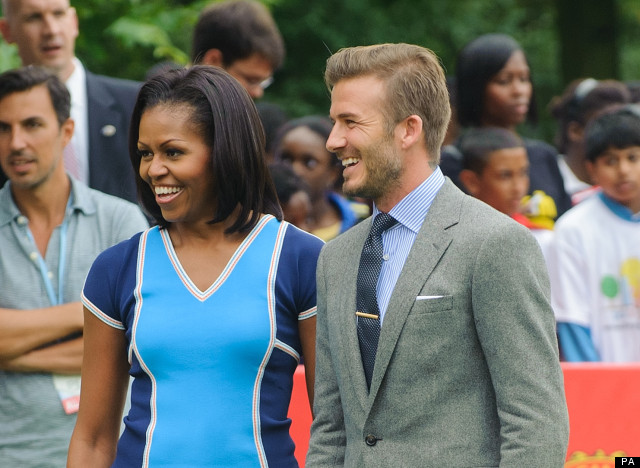 michelle obama david beckham
