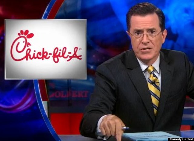 http://urls.re/S3R .WATCH: Colbert Rips Santorum, Huckabee For Supporting Chick-Fil-A