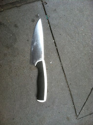 man knife times square