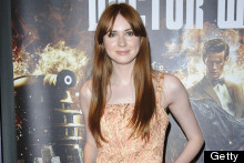 Dr Who's Karen Gillan Rocks Excellent Dolce & Gabbana And Inexplicable Thick Black Tights For Screening