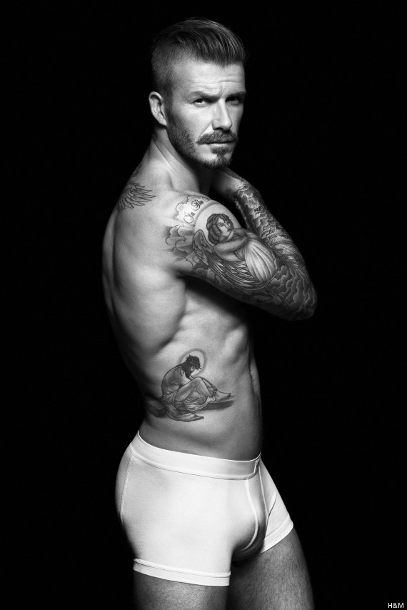 David Beckham Silver Statue Unveiled As He Strips Off To Promote His Handm Underwear Range Pics