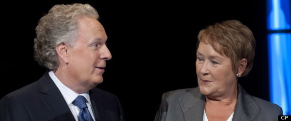 Quebec Debate Marois Charest