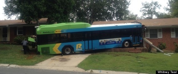 Ride On Bus Hits House