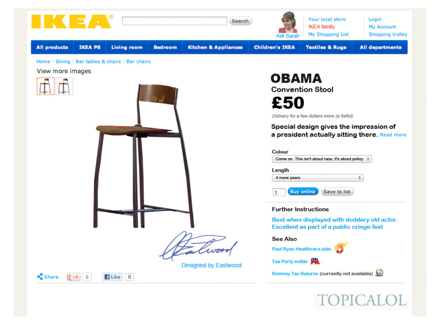 clint eastwood obama chair