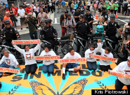 Undocumented  Protesters Arrested Outside Democratic Convention