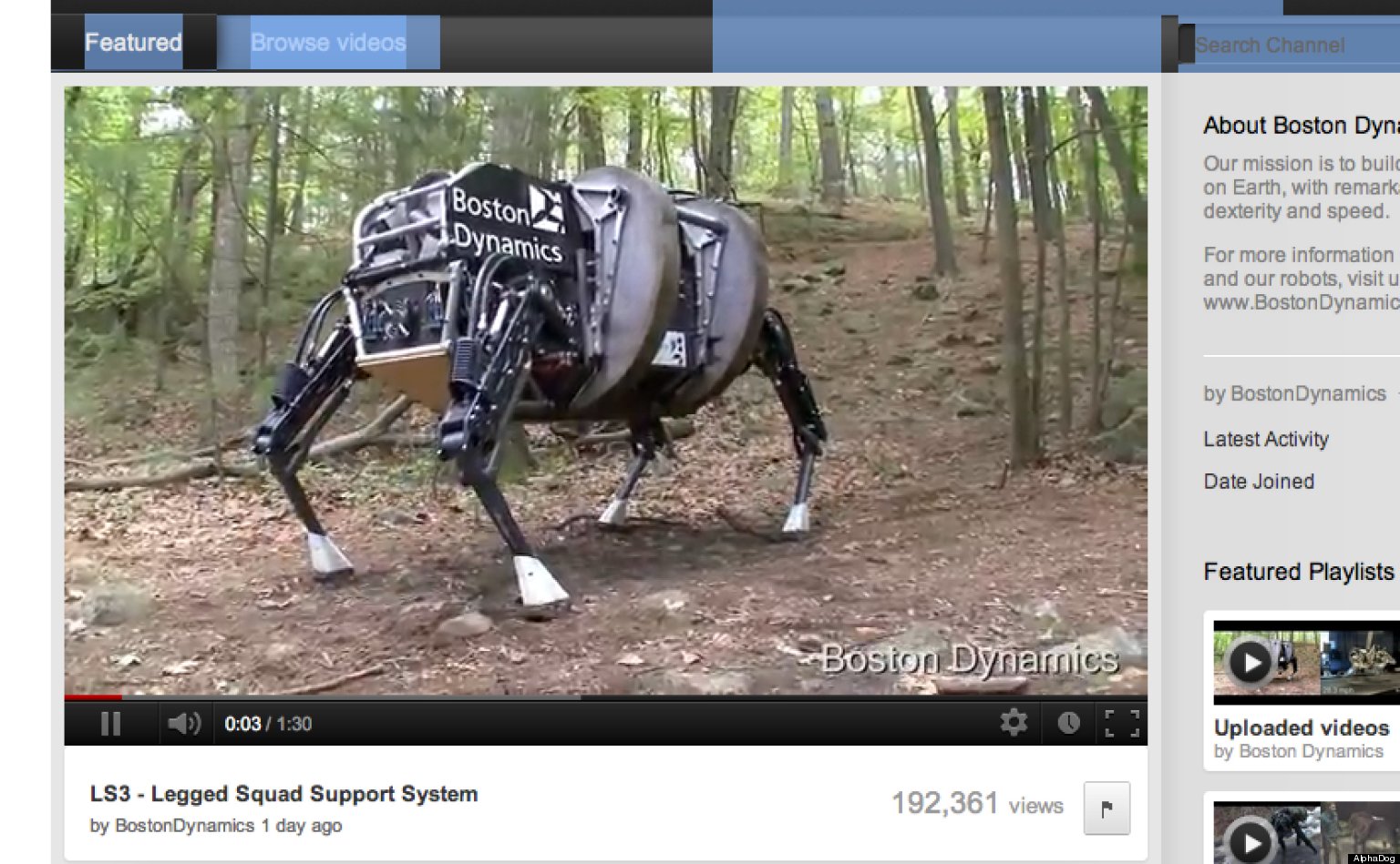 AlphaDog US Army's Latest Robot Is Quieter, More Agile And Still