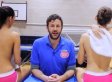 Chris O'Dowd Meets 'Topless Trampolinists' For Breast Cancer Charity (VIDEO)