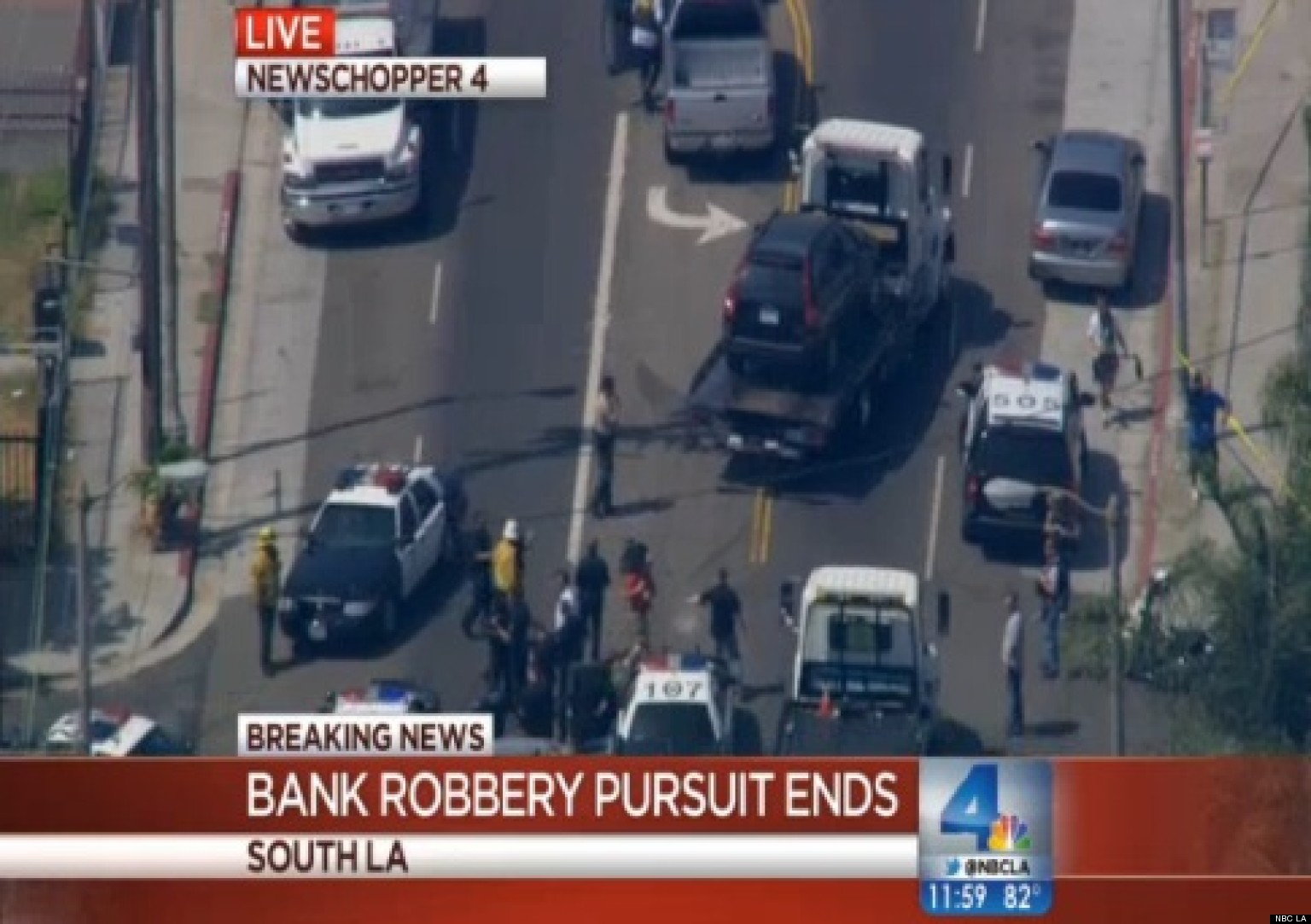 Bank Robbery Suspects Throw Cash Out The Window During Car Chase