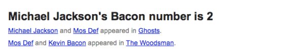 michael jackson bacon number