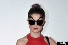 Kelly Osbourne Gets Leathered At House Of Holland Spring 2013 London Fashion Week Show