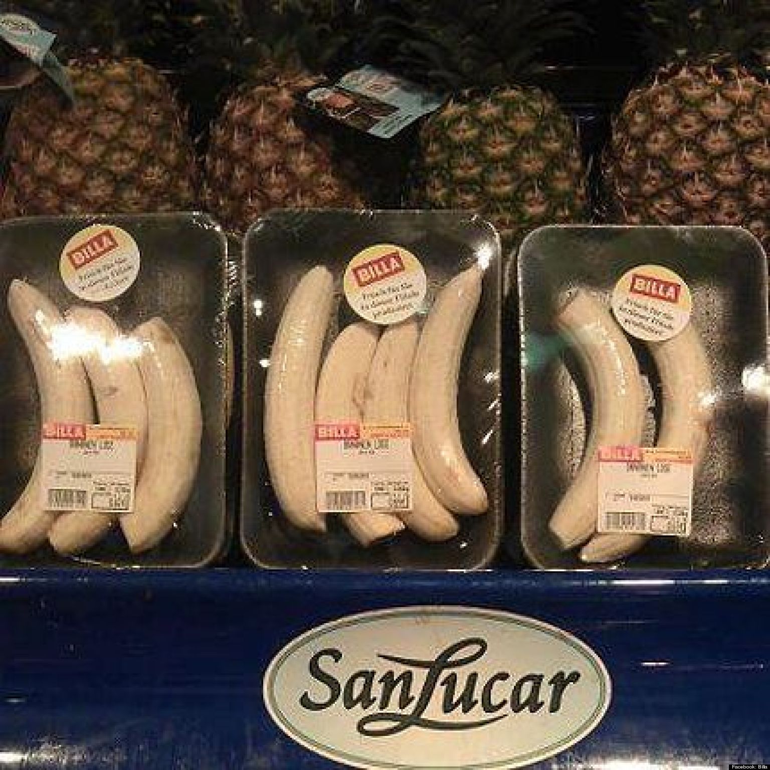 PlasticWrapped Peeled Bananas At Billa Supermarket Chain Prompts