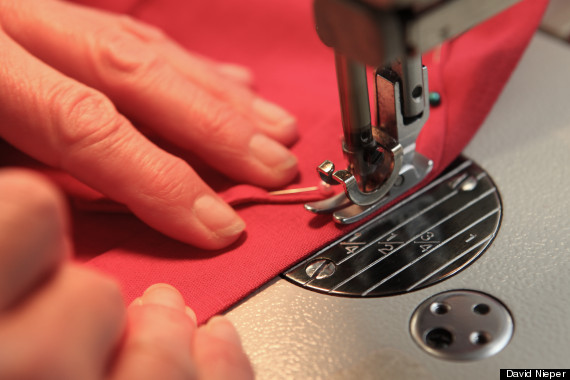 closeup sewing