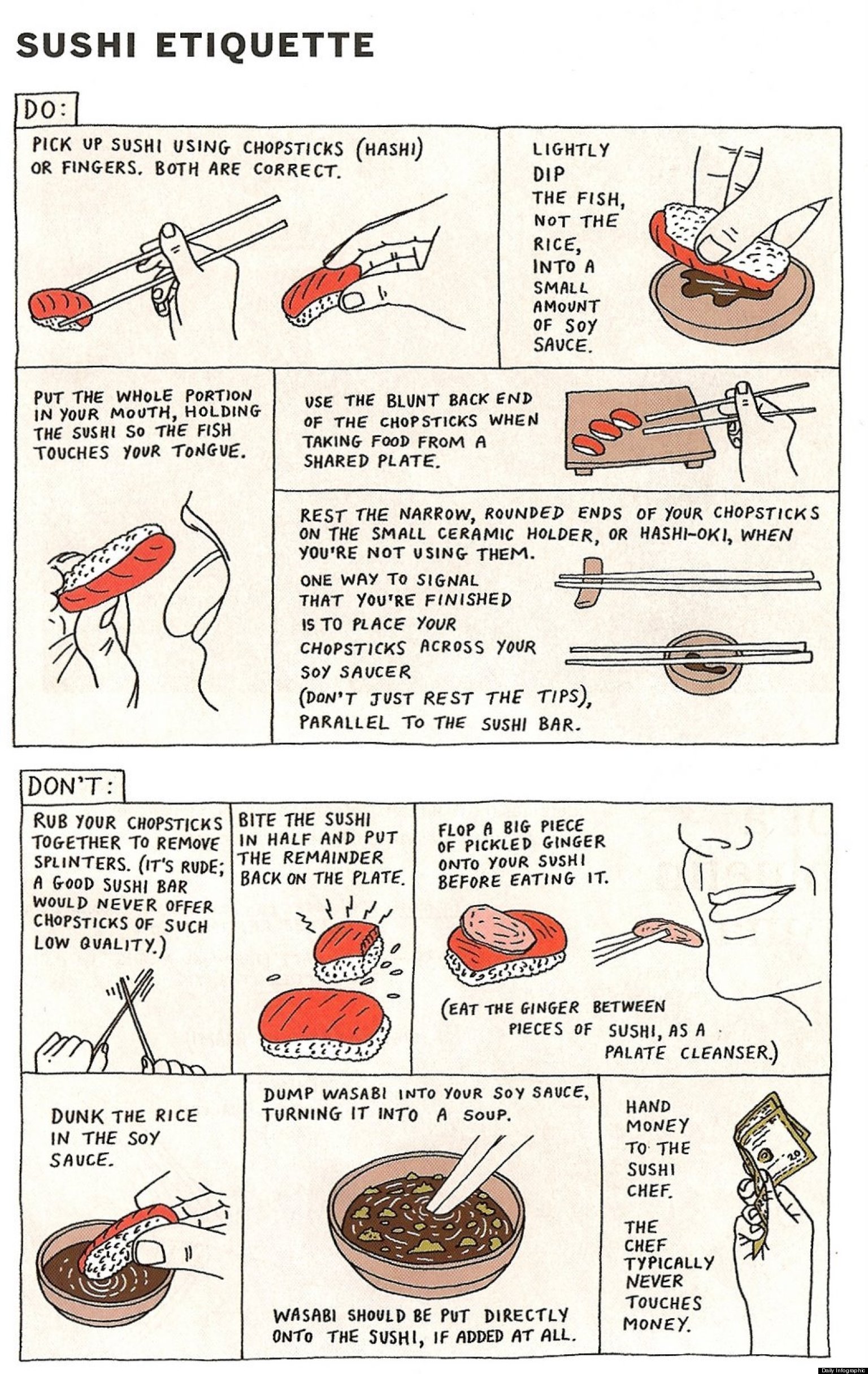 How To Eat Sushi (INFOGRAPHIC) | HuffPost