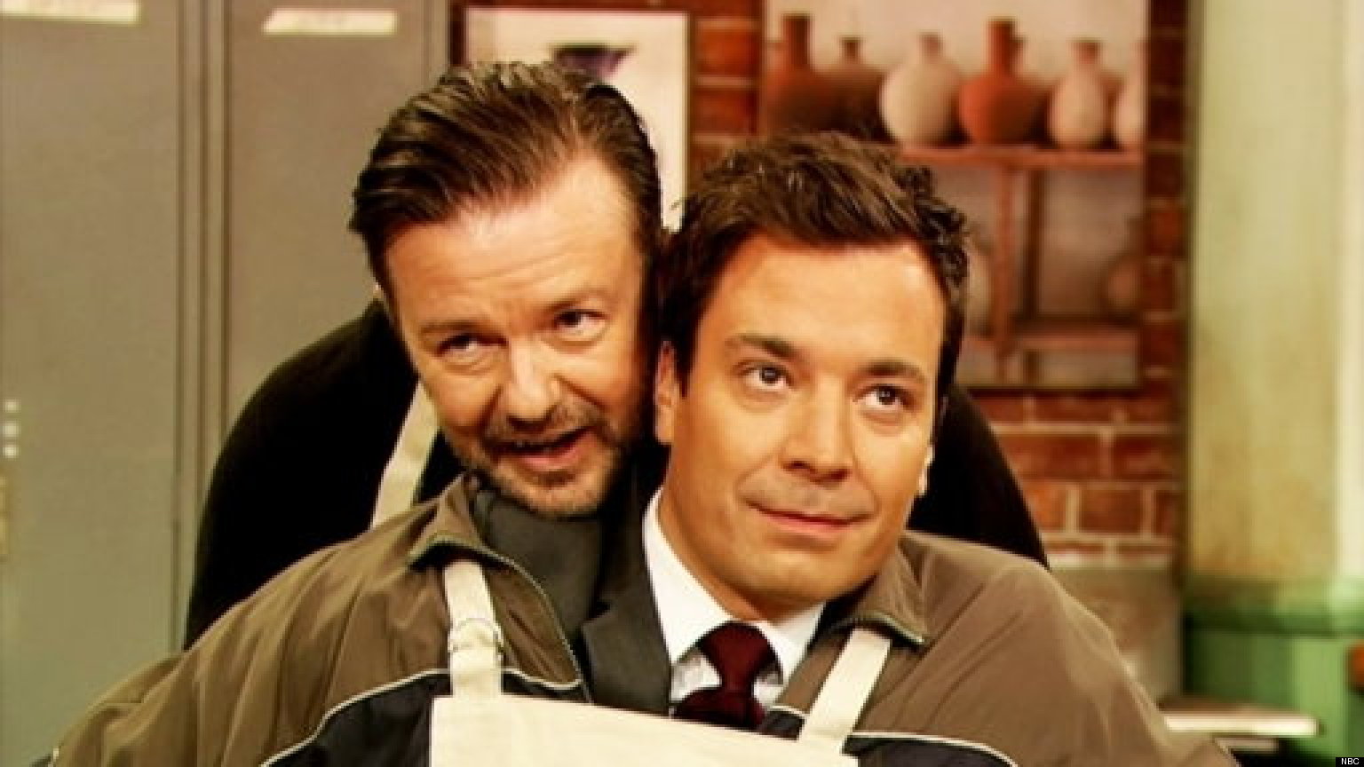 Ricky Gervais Jimmy Fallon Fake Arms