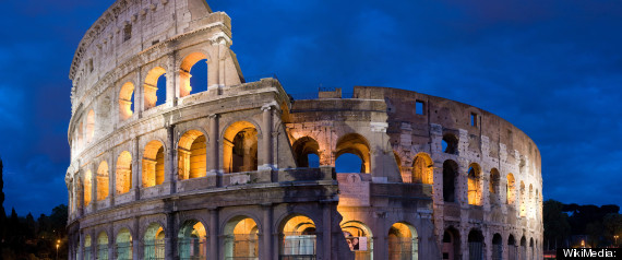 Italy Protests Colosseum
