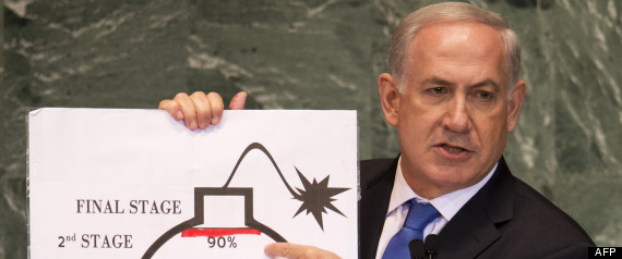 Netanyahu Iran Bombe Nucleaire Dessin Obama Romney