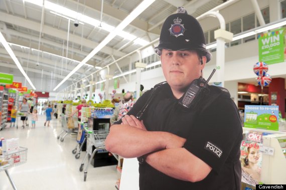 cardboard policeman