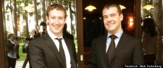 Mark Zuckerberg Russia Dmitry Medvedev