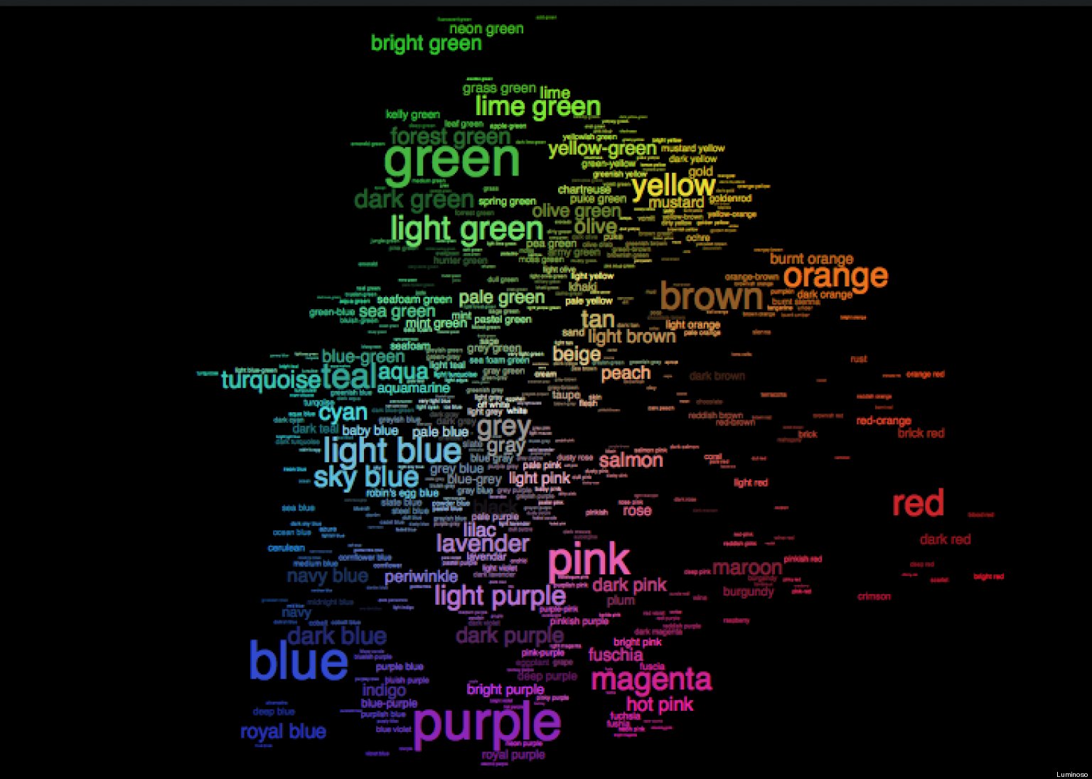 Color Test Luminoso S Xkcd Survey Presents Different Hues For Men And Women Huffpost