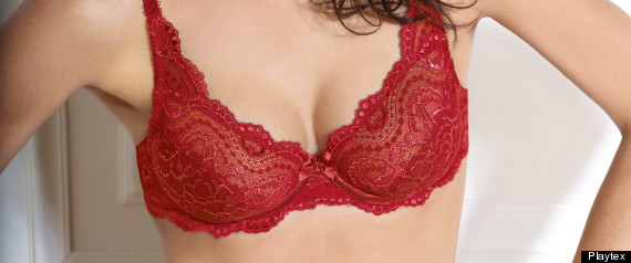 Playtex Red Flower Lace