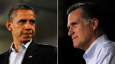 Obama and Romney