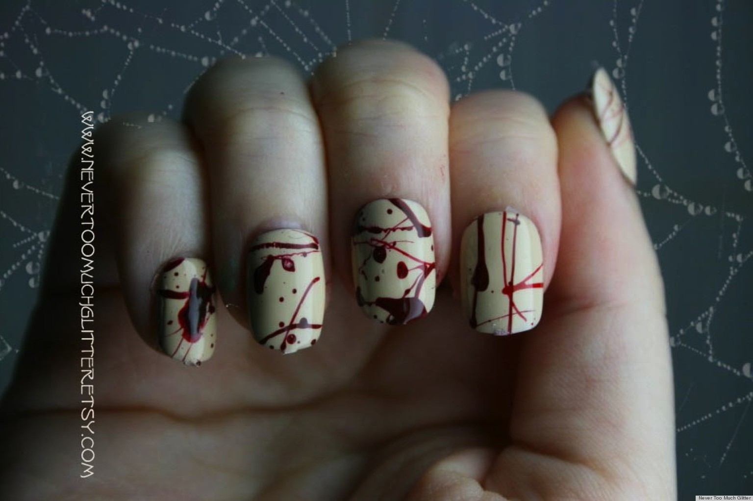 DIY Nail Art Blood SplatterInspired Manicure (PHOTO) HuffPost