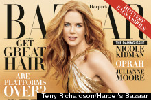 Nicole Kidman Goes For Gold On Harper's Bazaar November Cover
