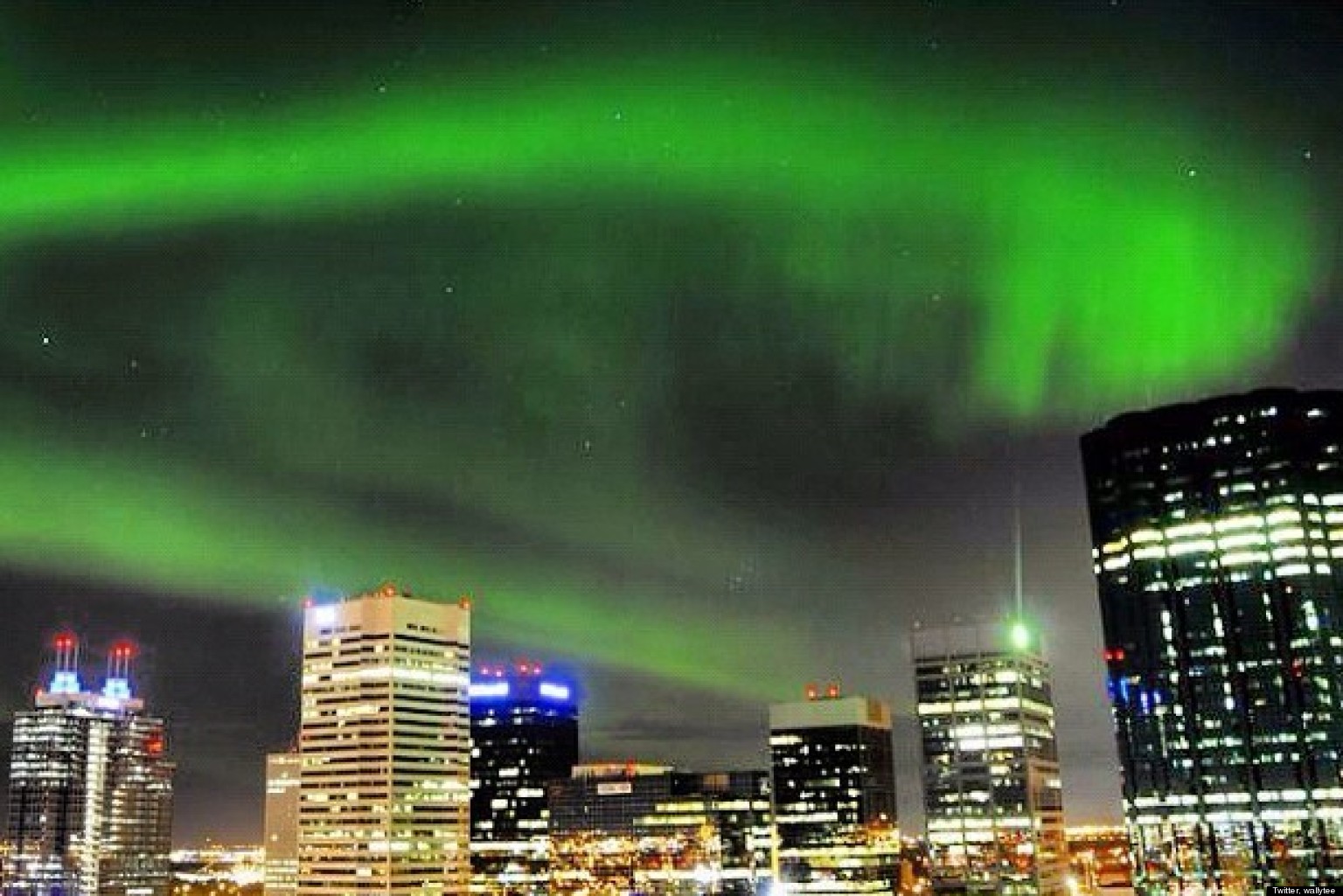 Northern Lights Over Edmonton And Fort Saskatchewan Stunning Aurora
