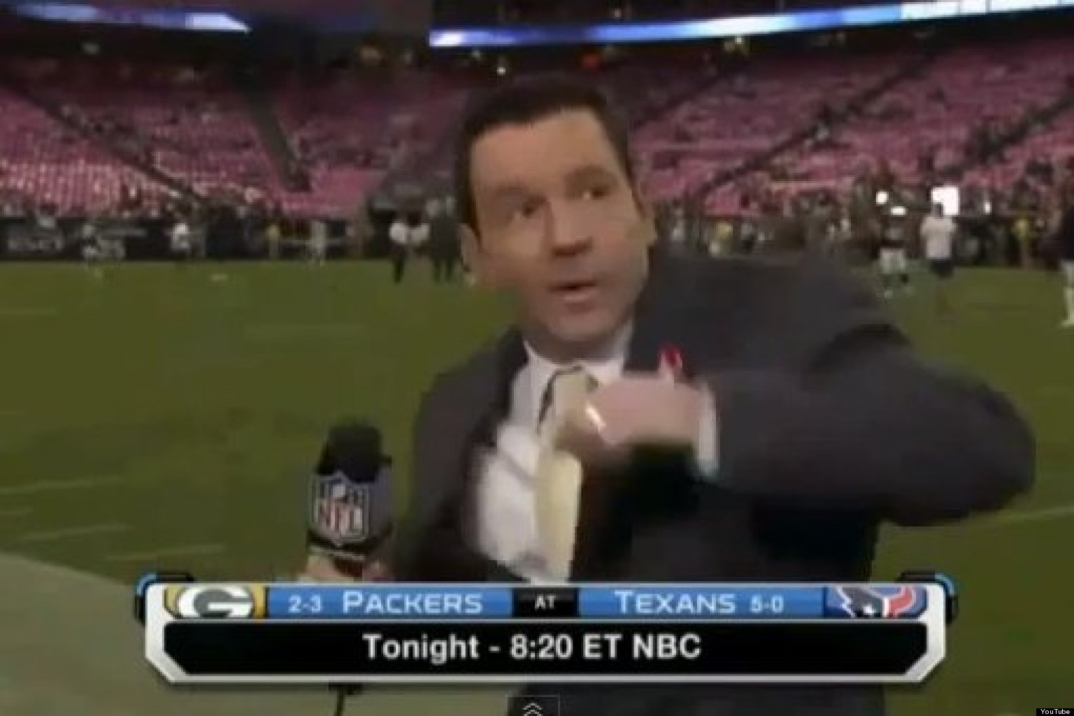 Ian Rapoport Nfl Network Reporter Gets Hit By A Football Video