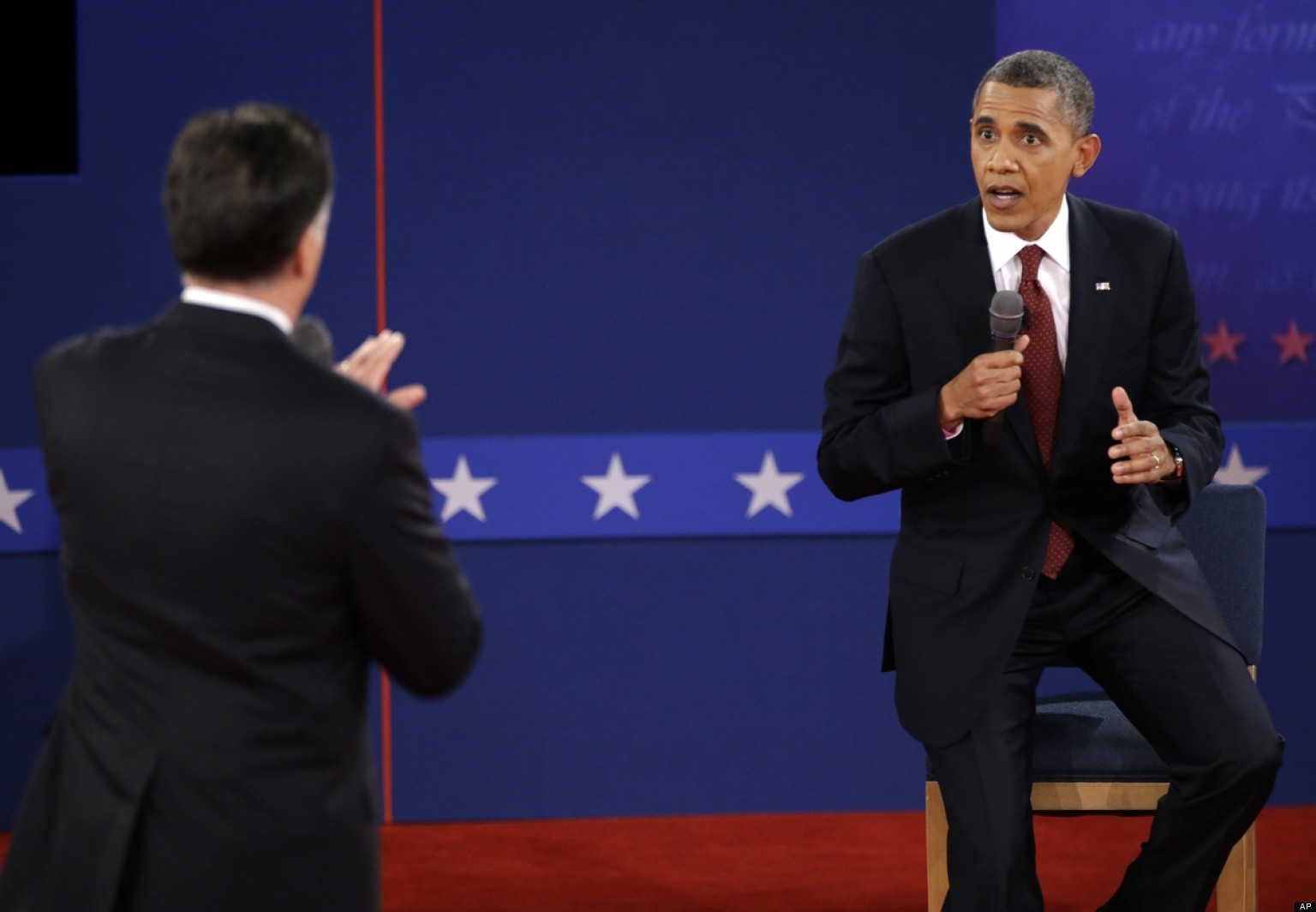 Obama Romney Presidential Debate Photos Candidates Turn Up The Intensity At Hofstra University