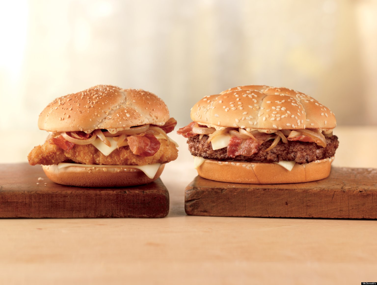 McDonald's Cheddar Bacon Onion Sandwich Makes National Debut HuffPost