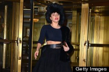 Lady Gaga Leaves Waldorf Towers Wearing A Huge Mullet Wig