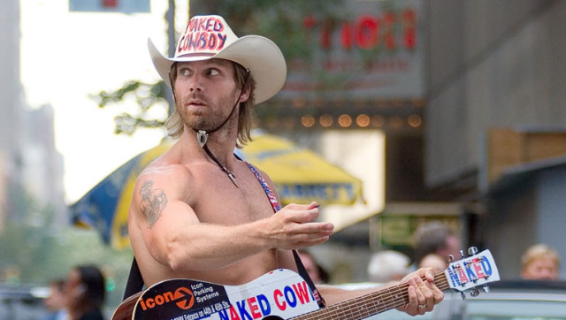 Robert Burck Times Square Naked Cowboy Endorses Mitt Romney HuffPost