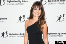 Lea Michele Wows In Asymmetric Black Dress