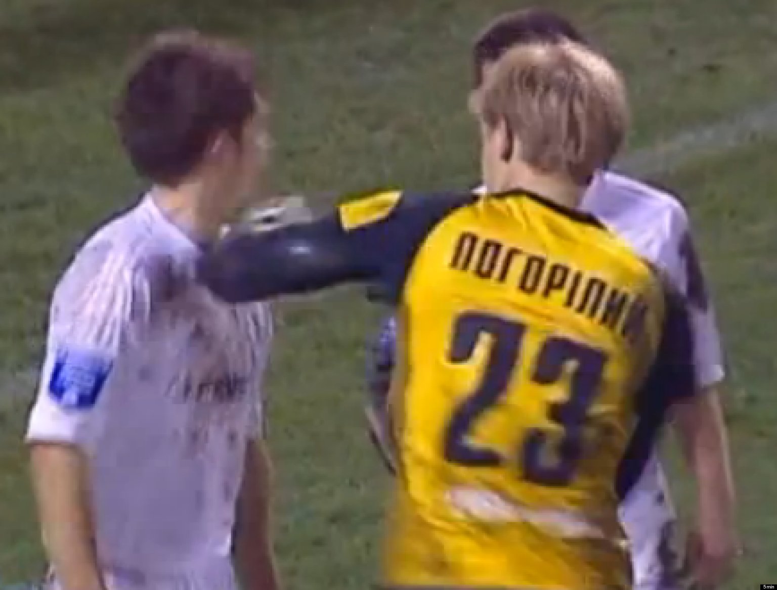 Artem Hromov, Ukrainian Soccer Player, Punched In Face By Goalie Serhiy