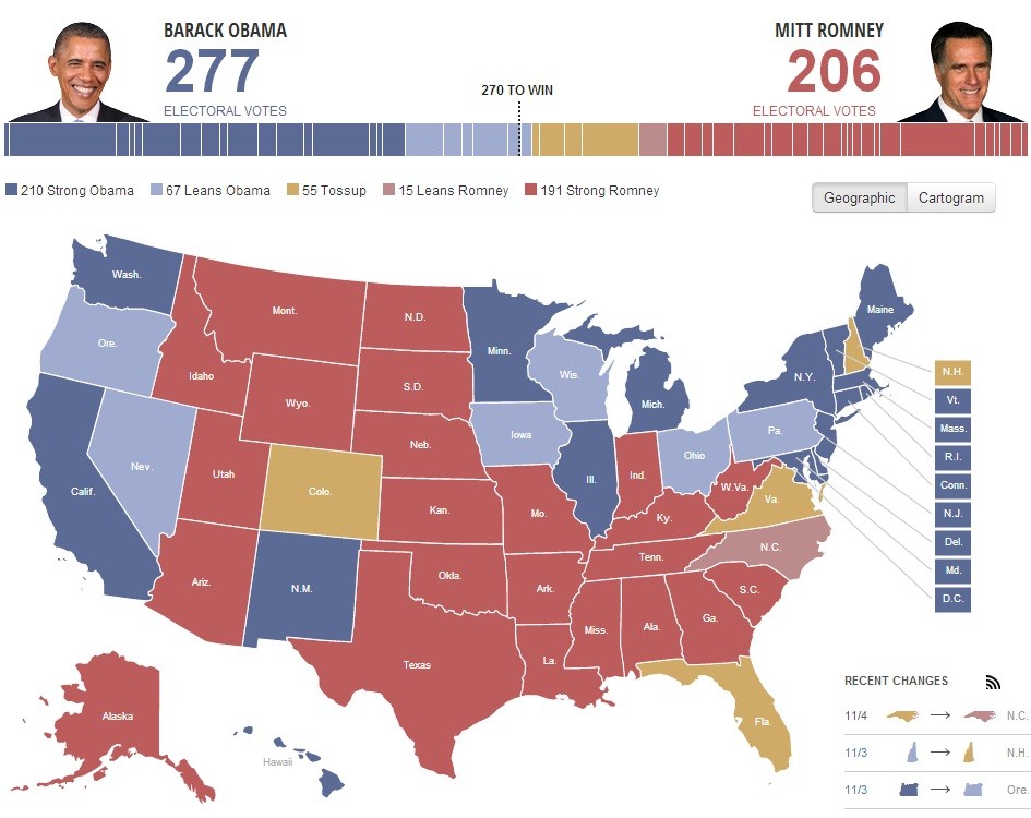 obama romney carte